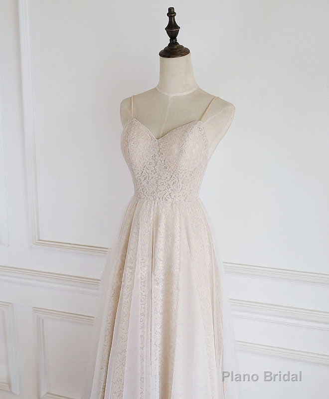 Champagne Tulle Lace Short Prom Dress Lace Homecoming Dress