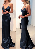 Charmeuse Prom Dresses Trumpet/Mermaid Sweep Train Sleeveless