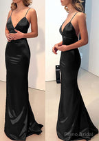 Charmeuse Prom Dresses Trumpet/Mermaid Sweep Train Sleeveless