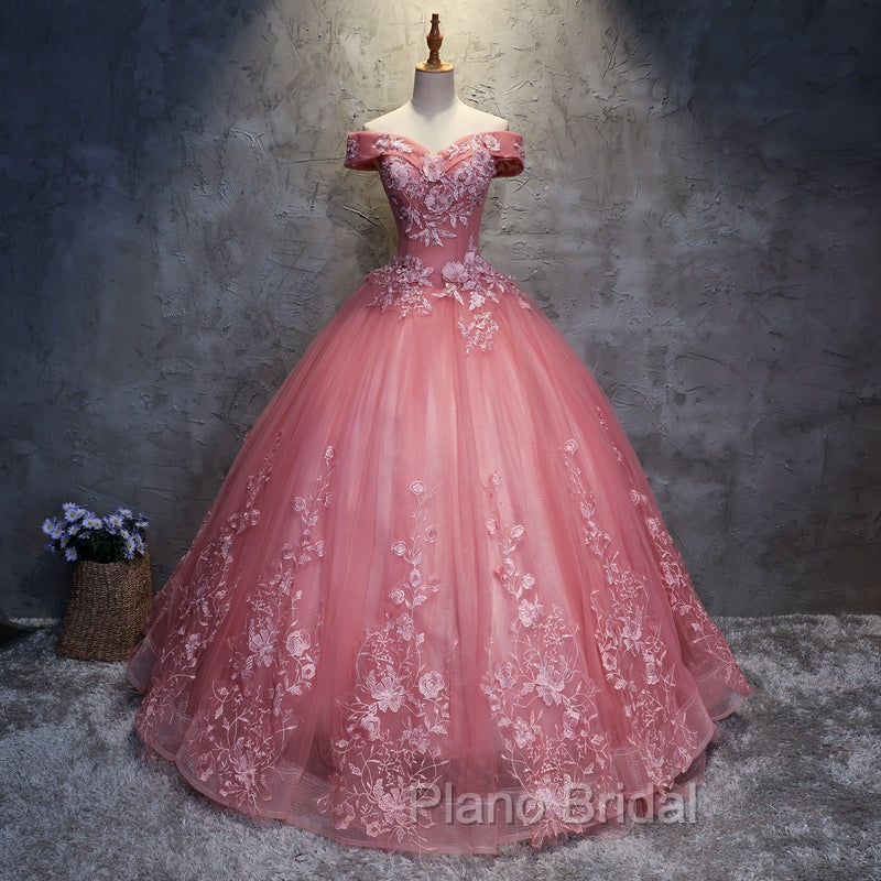 Charming Ball Gown Off-The-Shoulder Tulle Sweet 16 Dresses, Quinceanera Dresses Secondary image