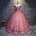 Charming Ball Gown Off-The-Shoulder Tulle Sweet 16 Dresses, Quinceanera Dresses