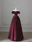 Charming Black And Red Off Shoulder A-Line Formal Prom Dresses, Long Party Dresses