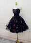 Charming Black Cute Floral Formal Dresses, Black Party Dresses, Homecoming Dresses
