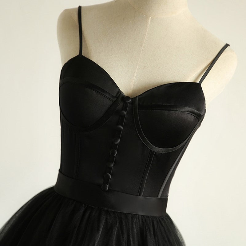 Charming Black Long Party Gowns, Black Formal Evening Formal Prom Dresses