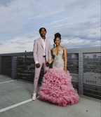 Beautiful Pink Beaded Mermaid Formal Prom Dresses Long Formal Evening Dresses
