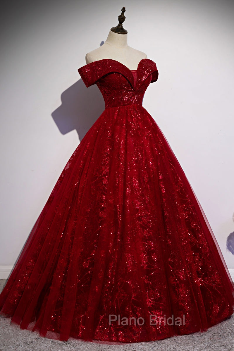 Charming Lace Sweetheart Off Shoulder Gown, Formal Prom Party Dresses