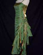 Charming Mermaid High Low Satin Straps Party Dresses, Lovely Style Formal Prom Dresses