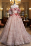 Charming Off The Shoulder Appliques Long Quinceanera Dresses Formal Wedding Ball Gown Formal Prom Dresses