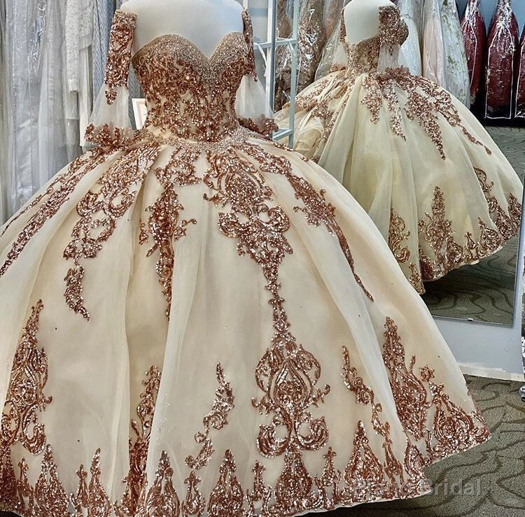 Charming Off the Shoulder Ball Gown Sweet 16 Dress Wedding Gown Secondary image