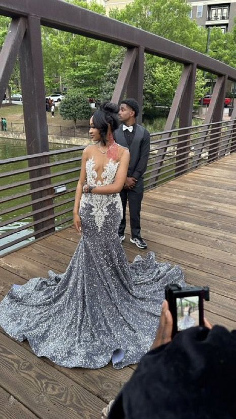 Charming Sequins Mermaid Formal Evening Dresses Long Formal Prom Dresses Secondary image