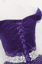 Charming Sequins Off Shoulder Dark Purple Long Formal Prom Dress, Off the Shoulder Dark Purple Formal Evening Dress