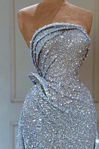 Charming Starpless Sequins Beads Long Formal Prom Dresses Overskirt