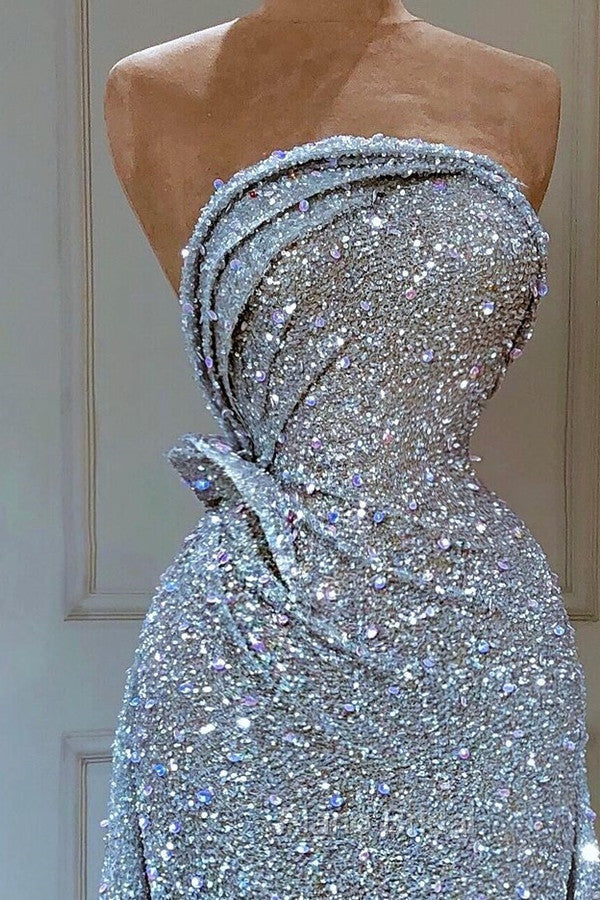 Charming Starpless Sequins Beads Long Formal Prom Dresses Overskirt Secondary image