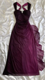 Charming Straps Ombre Grape Backless Long Chiffon Formal Prom Dresses Formal Evening Dresses