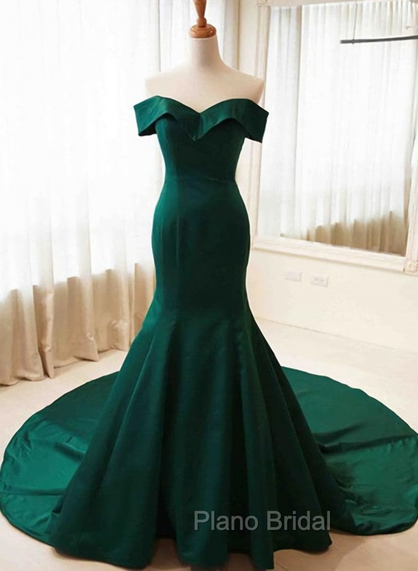 Charming Sweetheart Long Mermaid Gown, Green Party Dresses