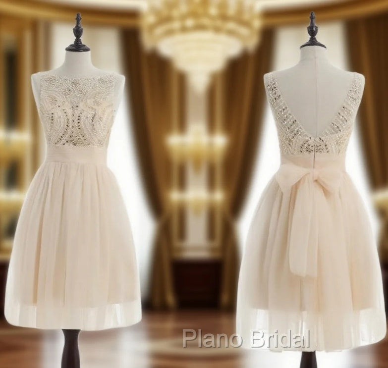 Cheap bridesmaid Dresses champagne homecoming Dresses junior homecoming Dresses Main image