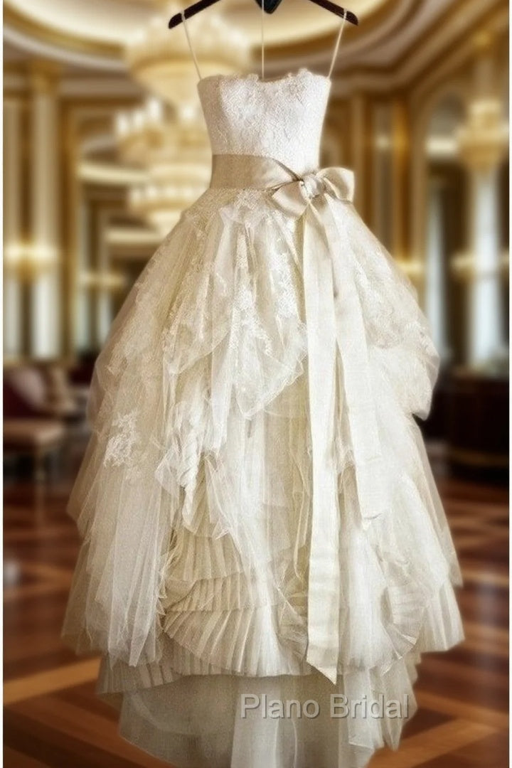 Cheap Ivory Lace Ball Gown Wedding Dresses, Wedding Formal Prom Gowns, Bridal Dresses, Bridal Gowns Main image