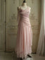 Sweet Elegant Pink Pearl Long Tulle Formal Prom Dresses Formal Evening Dresses Party Dresses