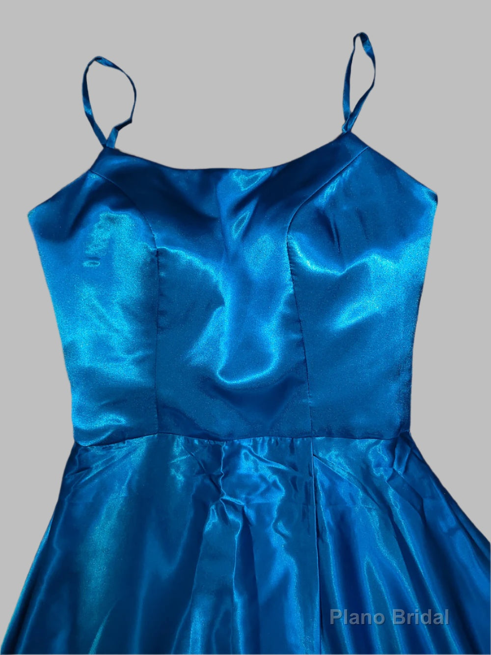 Chic A-Line Tie Straps Long Satin Prom Party Dress With Split Secondary image