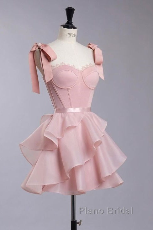 Chic Ball Gown Pink Organza Homecoming Dresses 16Th Birthday Outfits Secondary image