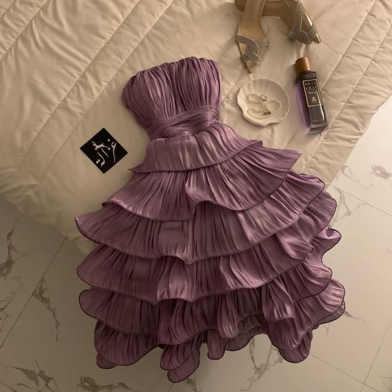 Chic Ball Gown Strapless Short Homecoming Dresses 18Th Birthday Outfits