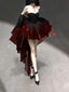 Chic Ball Gown Sweetheart Burgundy Organza Formal Prom Dresses Birthday Dresses Birthday Outfits