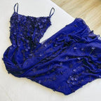 Chic Bodycon Spaghetti Straps 3D Applique Long Formal Prom Dresses