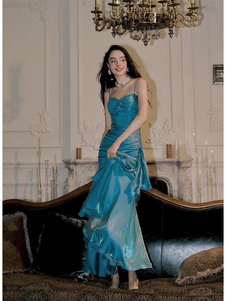 Chic Green Straps Sweetheart Long Formal Dresses, Green Formal Prom Dresses Formal Evening Dresses