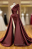 Chic Long Sleeve One Sleeve Evening Dresses With Split On Sale
