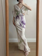 Chic Mermaid Chiffon Long Formal Prom Dresses