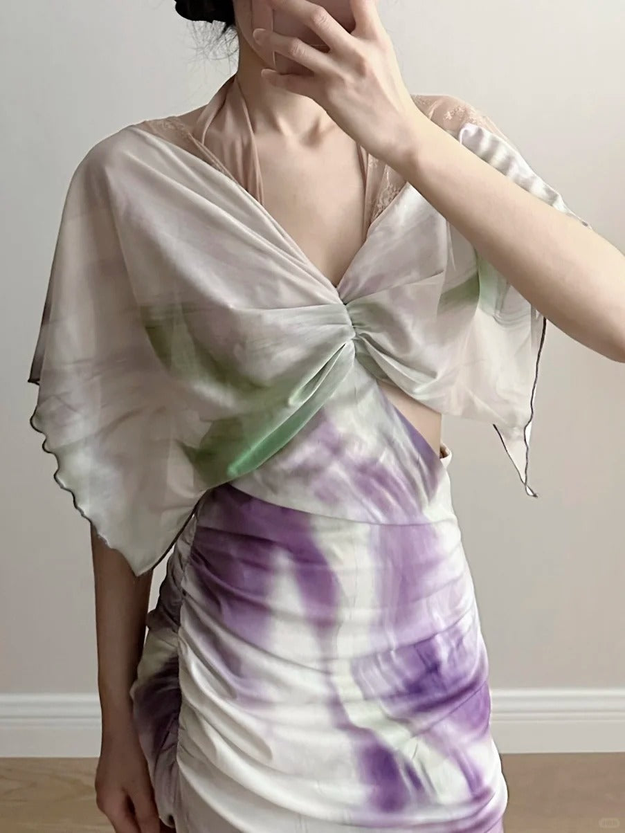 Chic Mermaid Chiffon Long Formal Prom Dresses