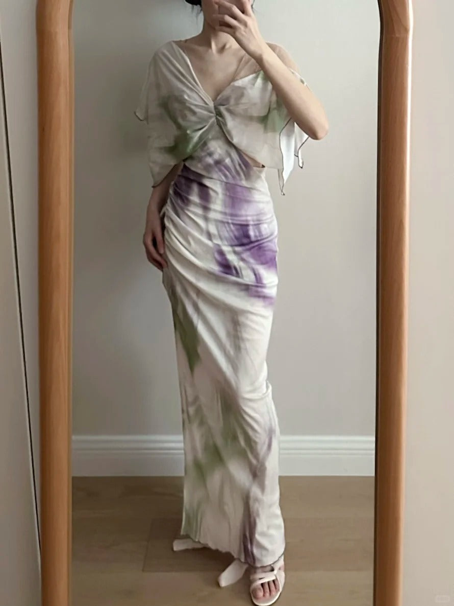 Chic Mermaid Chiffon Long Formal Prom Dresses