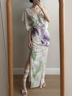 Chic Mermaid Chiffon Long Formal Prom Dresses