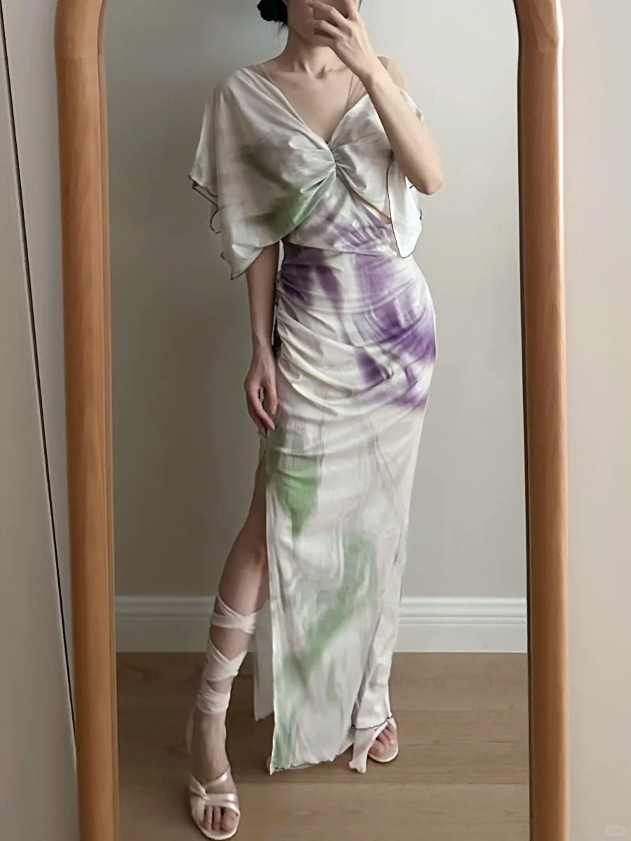 Chic Mermaid Chiffon Long Formal Prom Dresses