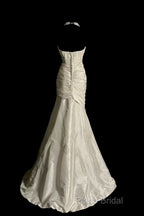 Chic Mermaid Sweetheart Taffeta Ivory Long Wedding Dresses Bridal Dresses