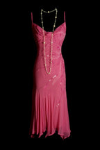 Chic Sheath Short  Formal Prom Dresses Chiffon Beaded Hot Pink Birthday Dresses Sleeveless Formal Evening Dresses