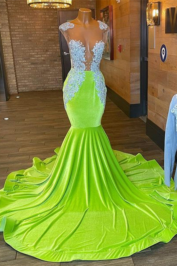 Chic Sleeveless Backless Mermaid Prom Dress With Beading Main image