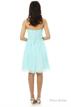 Chiffon Floral Knee Length Short Bridesmaid Dresses