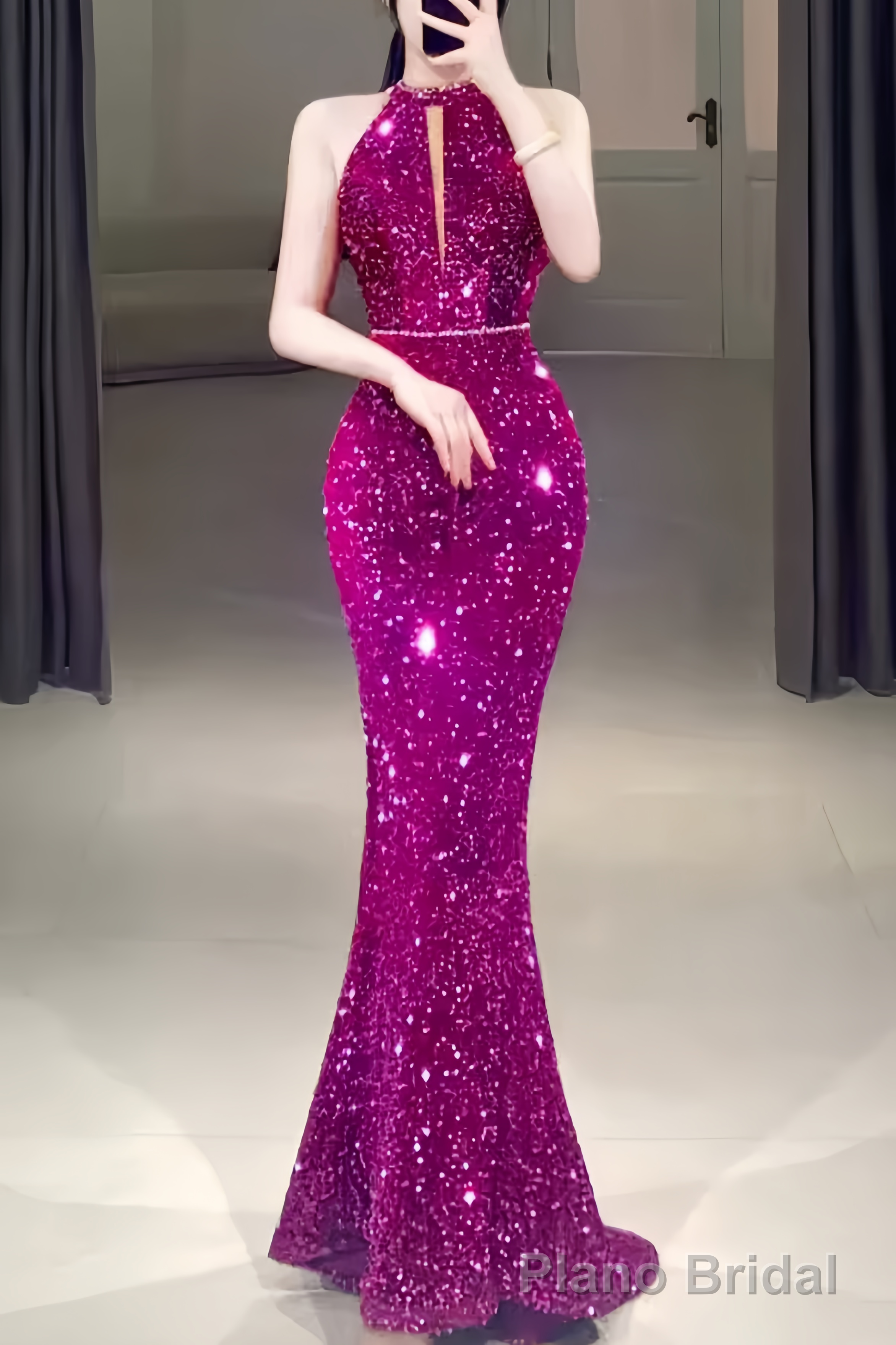 Classic Mermaid Sequin Prom Dresses Long Prom Dress Main image
