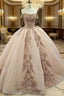 Classic Organza with Embroidery Cap Sleeve Sequined Quinceanera Dresses