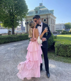 Classic Pink Formal Prom Dresses Long Formal Prom Gown 22Th Birthday Outfit
