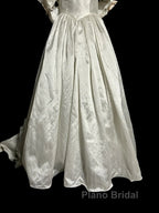 Classy Ball Gown Off The Shoulder Lace Ivory Long Wedding Dresses Bridal Dresses