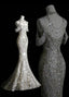 Classy Mermaid Off The Shoulder Silver Sequin Long Party Dresses Formal Prom Dresses