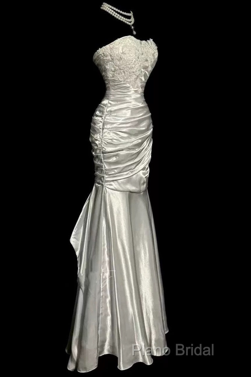 Classy Mermaid Sweetheart Lace Ivory Long Formal Gowns Formal Prom Dresses Secondary image