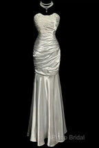 Classy Mermaid Sweetheart Lace Ivory Long Formal Gowns Formal Prom Dresses