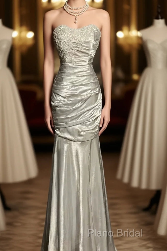 Classy Mermaid Sweetheart Lace Ivory Long Formal Gowns Formal Prom Dresses Main image