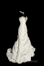 Classy Mermaid Sweetheart Taffeta Ivory Long Wedding Dresses Bridal Dresses