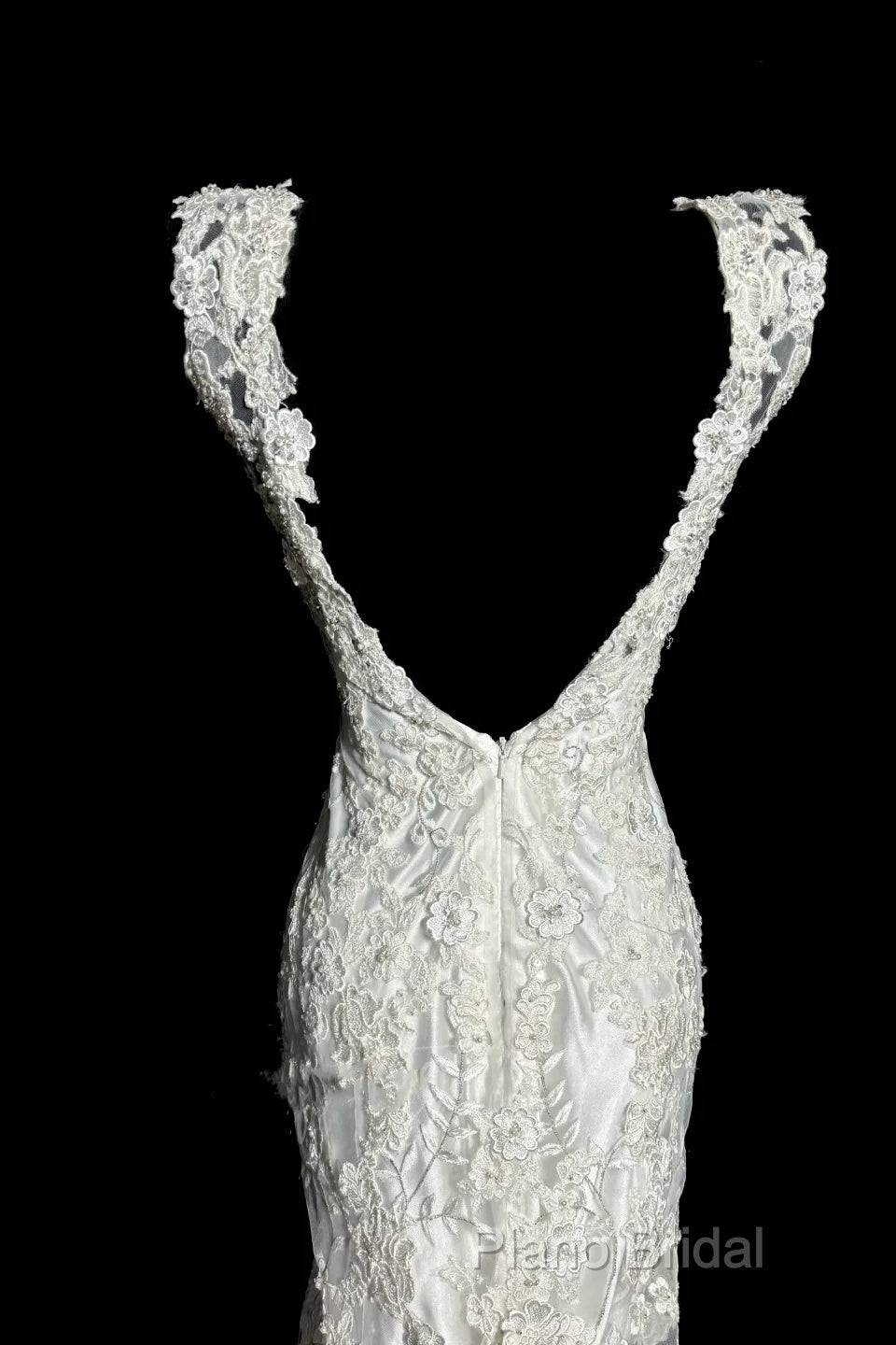 Classy Mermaid V Neckline Lace Ivory Long Wedding Dresses Bridal Dresses