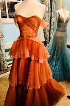 A-Line Princess Sweetheart Long Formal Prom Dresses, Formal Evening Dresses