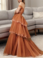 A-Line Princess Sweetheart Long Formal Prom Dresses, Formal Evening Dresses